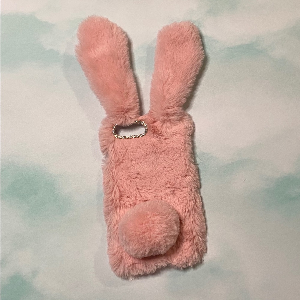 Pink Faux Fur Bunny Case
